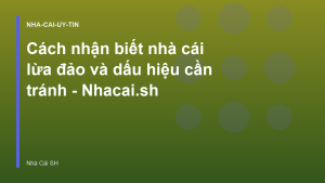 Read more about the article Cách nhận biết nhà cái lừa đảo và dấu hiệu cần tránh – Nhacai.sh